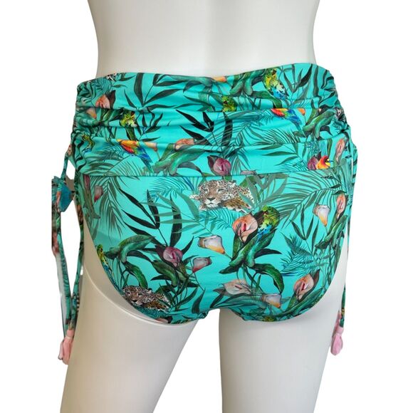 JOHNNY WAS Taina High Waist Bottom swim bikini in jungle animal print - Picture 6 of 12